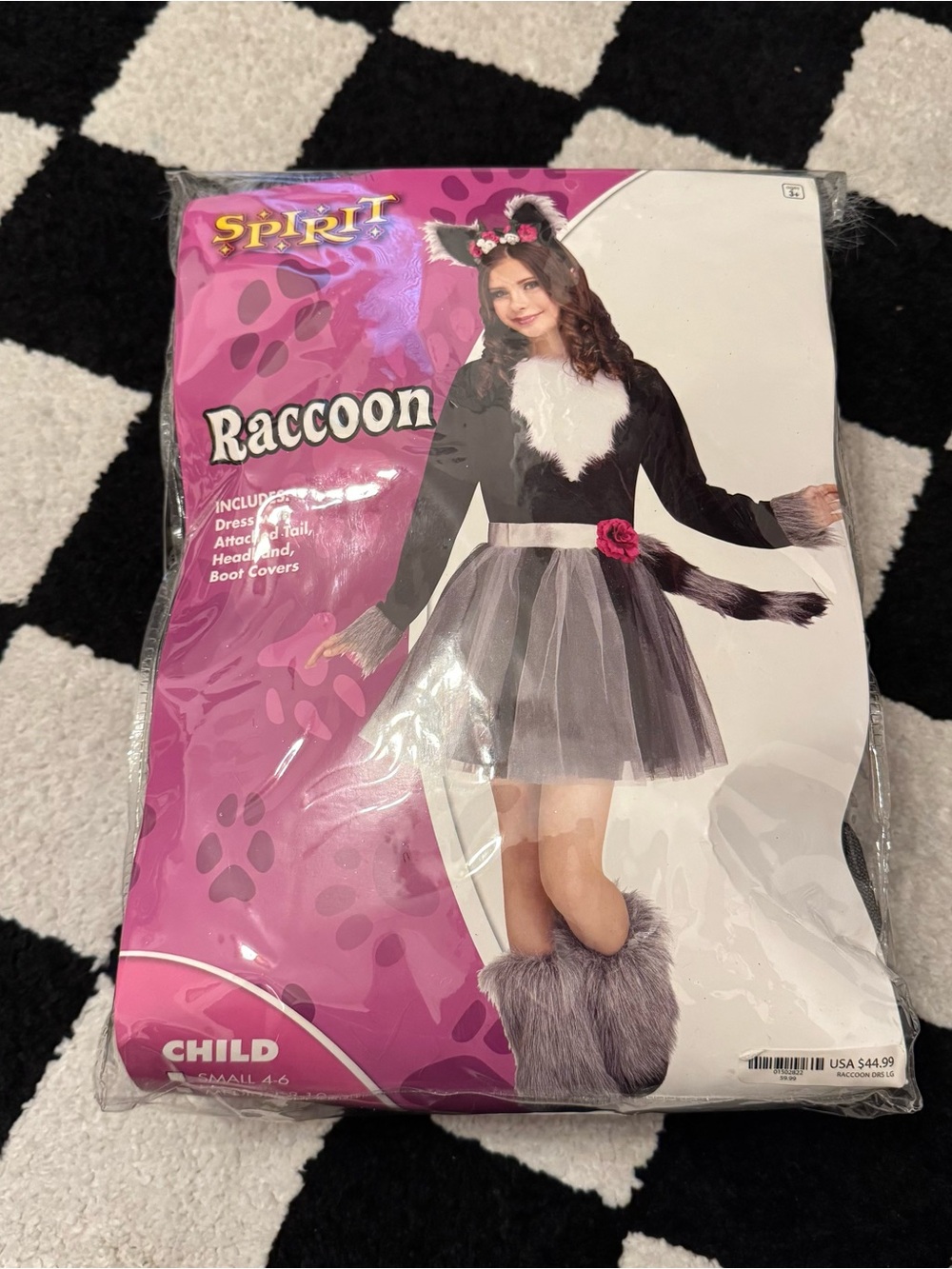 Spirit Raccoon Dress Kids Costume Size Large